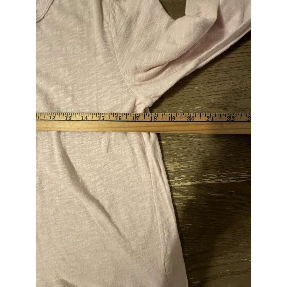 WILT Size Large Long Sleeve Pale Pink Baby Fit Long Sleeve Shrunken Crew Top - Picture 4 of 7
